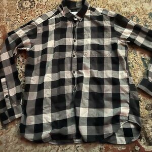 Columbia Men's Black and White Plaid Shirt